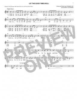 page one of Let The Good Times Roll (Lead Sheet / Fake Book)