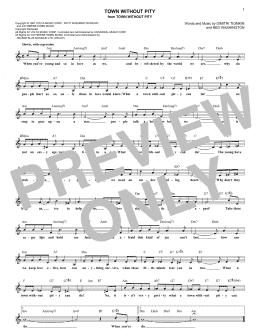 page one of Town Without Pity (Lead Sheet / Fake Book)