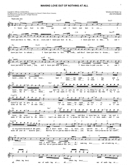 page one of Making Love Out Of Nothing At All (Lead Sheet / Fake Book)