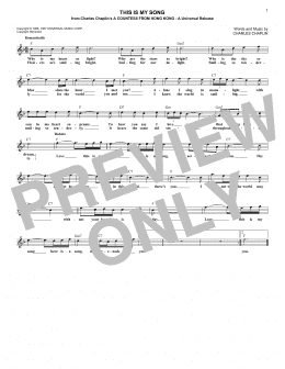 page one of This Is My Song (Lead Sheet / Fake Book)