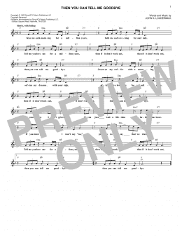 page one of Then You Can Tell Me Goodbye (Lead Sheet / Fake Book)