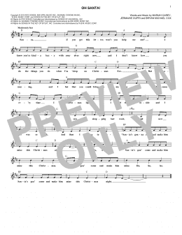 page one of Oh Santa! (Lead Sheet / Fake Book)