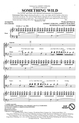 page one of Something Wild (arr. Ed Lojeski) (SATB Choir)
