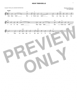 page one of Hear Them Bells (Lead Sheet / Fake Book)