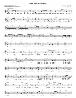 page one of Goin' On A Sleighride (Lead Sheet / Fake Book)