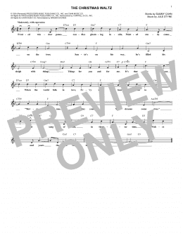page one of The Christmas Waltz (Lead Sheet / Fake Book)
