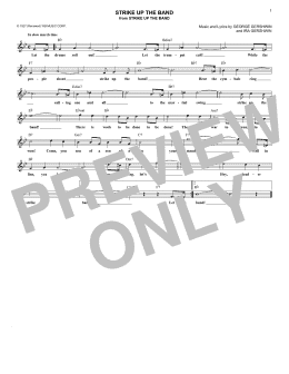 page one of Strike Up The Band (Lead Sheet / Fake Book)