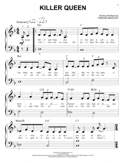 page one of Killer Queen (Big Note Piano)