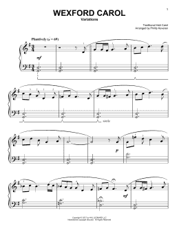 page one of Wexford Carol [Classical version] (arr. Phillip Keveren) (Easy Piano)
