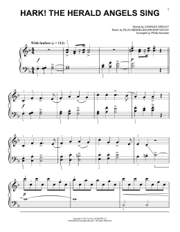 page one of Hark! The Herald Angels Sing [Classical version] (arr. Phillip Keveren) (Easy Piano)