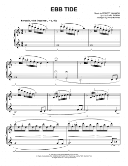 page one of Ebb Tide [Classical version] (arr. Phillip Keveren) (Easy Piano)