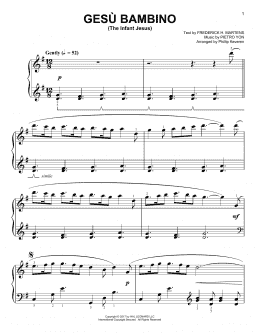 page one of Gesu Bambino (The Infant Jesus) [Classical version] (arr. Phillip Keveren) (Easy Piano)