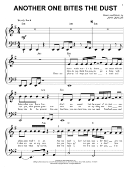 page one of Another One Bites The Dust (Big Note Piano)
