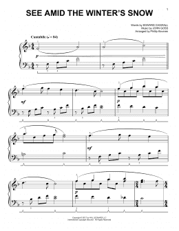 page one of See Amid The Winter's Snow [Classical version] (arr. Phillip Keveren) (Easy Piano)