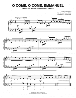 page one of O Come, O Come, Emmanuel [Classical version] (arr. Phillip Keveren) (Easy Piano)