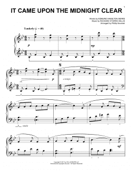 page one of It Came Upon The Midnight Clear [Classical version] (arr. Phillip Keveren) (Easy Piano)