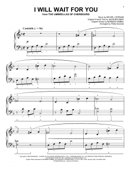 page one of I Will Wait For You [Classical version] (arr. Phillip Keveren) (Easy Piano)
