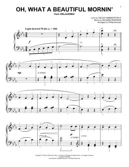 page one of Oh, What A Beautiful Mornin' [Classical version] (from Oklahoma!) (arr. Phillip Keveren) (Easy Piano)