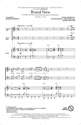 page one of Brand New (SATB Choir)