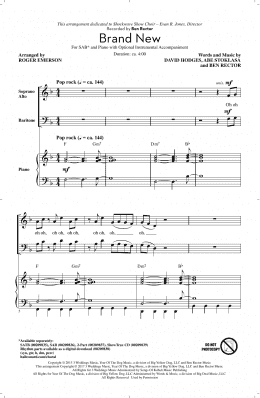 page one of Brand New (SAB Choir)