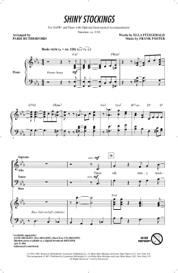 page one of Shiny Stockings (SATB Choir)