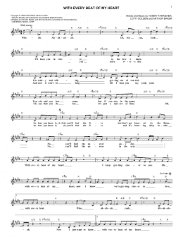 page one of With Every Beat Of My Heart (Lead Sheet / Fake Book)