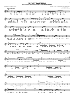 page one of The Party's Just Begun (Lead Sheet / Fake Book)
