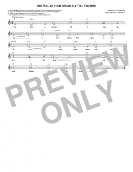 page one of You Tell Me Your Dream, I'll Tell You Mine (Lead Sheet / Fake Book)