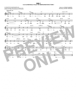page one of Emily (Lead Sheet / Fake Book)