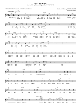 page one of Play My Music (Lead Sheet / Fake Book)