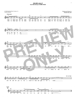 page one of Oo-De-Lally (Lead Sheet / Fake Book)