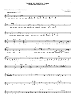 page one of Trashin' The Camp (Pop Version) (from Tarzan) (Lead Sheet / Fake Book)