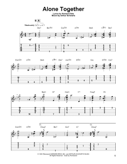 page one of Alone Together (Solo Guitar)