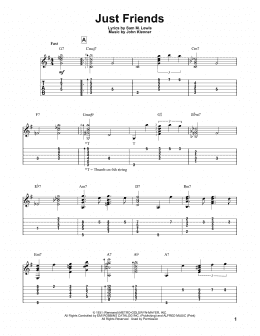 page one of Just Friends (Solo Guitar)