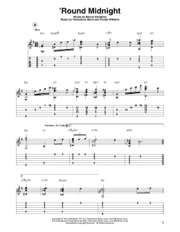 page one of 'Round Midnight (Solo Guitar)