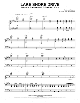 page one of Lake Shore Drive (Piano, Vocal & Guitar Chords (Right-Hand Melody))