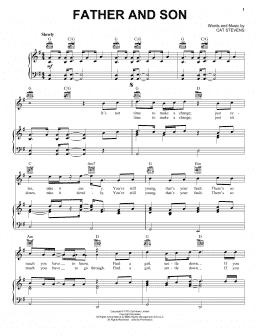 page one of Father And Son (Piano, Vocal & Guitar Chords (Right-Hand Melody))