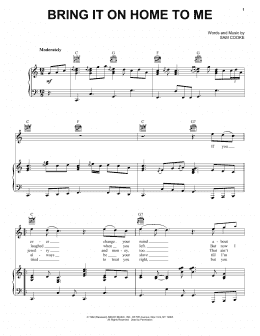 page one of Bring It On Home To Me (Piano, Vocal & Guitar Chords (Right-Hand Melody))