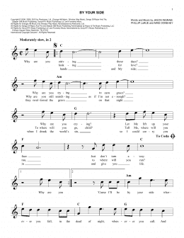page one of By Your Side (Lead Sheet / Fake Book)