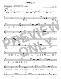 page one of Gonna Fly Now (Theme from Rocky) (Lead Sheet / Fake Book)