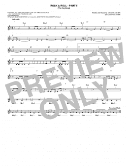 page one of Rock & Roll - Part II (The Hey Song) (Lead Sheet / Fake Book)
