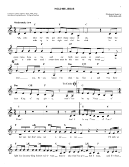 page one of Hold Me Jesus (Lead Sheet / Fake Book)