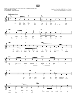page one of Abba (Father) (Easy Lead Sheet / Fake Book)