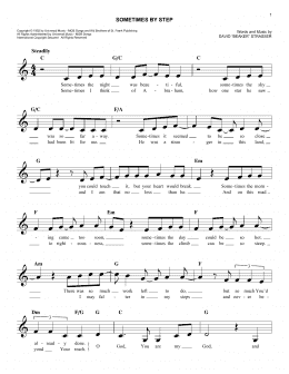 page one of Sometimes By Step (Easy Lead Sheet / Fake Book)