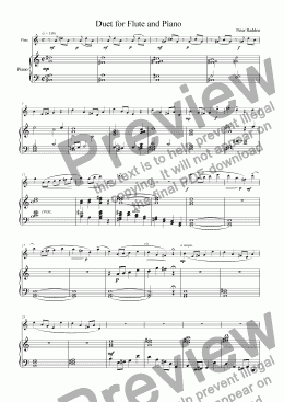 page one of Duet for Flute and Piano