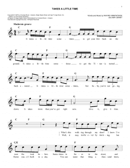 page one of Takes A Little Time (Easy Lead Sheet / Fake Book)