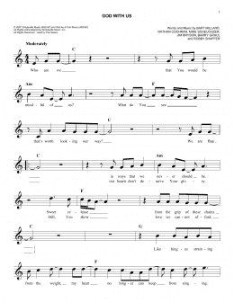 page one of God With Us (Easy Lead Sheet / Fake Book)