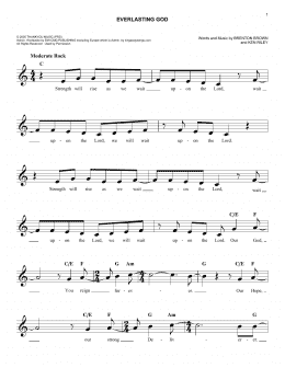 page one of Everlasting God (Easy Lead Sheet / Fake Book)