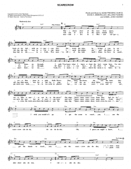 page one of Scarecrow (Lead Sheet / Fake Book)