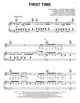 page one of First Time (Piano, Vocal & Guitar Chords (Right-Hand Melody))